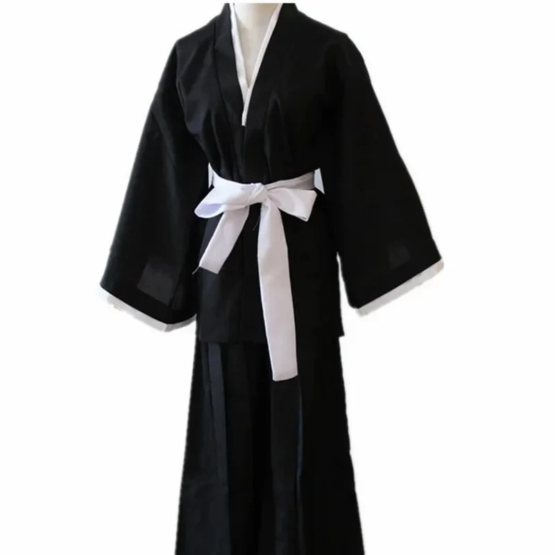 

♛2026♛ BLEACH Kurosaki Ichigo Cosplay Costume Black Anime Suit Halloween Role Play Coat kimono Full Suit Men Outfit❤
