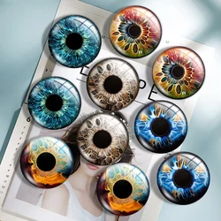 Eyes Available 10pcs 12mm/16mm/18mm/25mm Round Photo Glass Cabochon Demo Flat Back Making findings