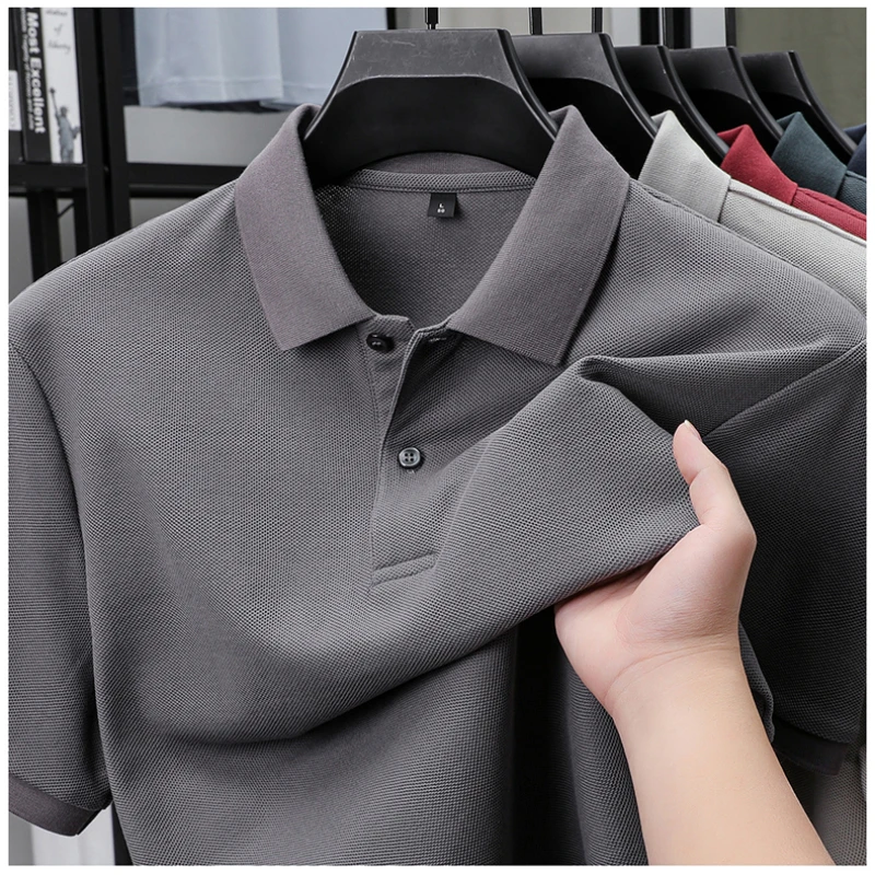 Men's 100% Cotton Polo Shirt - Summer Casual Breathable Tee,19 Colors,Ideal for Golf and Sports,Business Casual,Silk-Like Finish, image 7