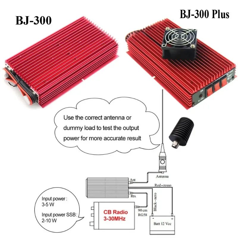 For BAOJIE BJ-300 or BJ-300PLUS Amplifier 3-30MHz 100W FM 120W AM 150W SSB Walkie Talkie CB Radio Power Amplifier