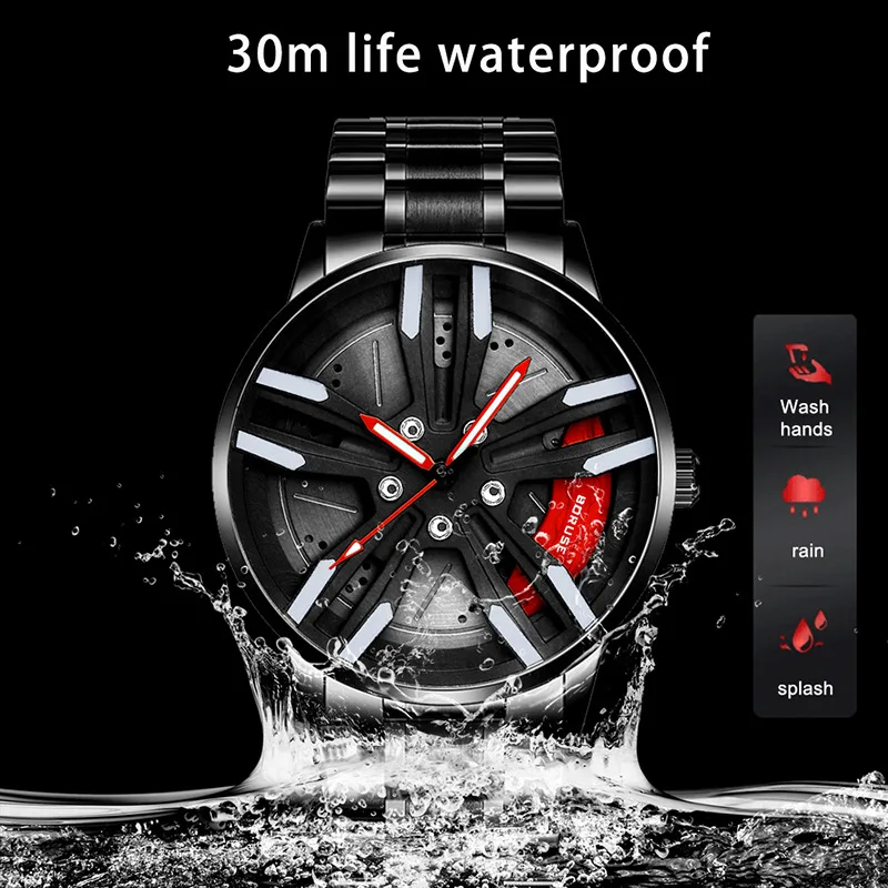 Fully Automatic Non Mechanical Watch Fashionable Men\'s Luminous Waterproof Quartz Watch man watches