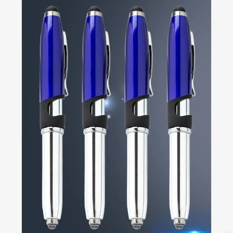 K1AA 6PCS Pen 1.0 มม. LED Ballpoint Pen Pen เขียน Pen Pen Black Pen