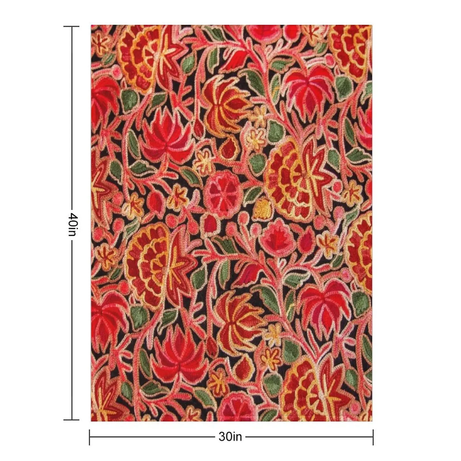Gypsy Boho Floral Kashmir Embroidery Throw Blanket Blankets For Baby Bed covers Moving Softest Nap for babies Blankets