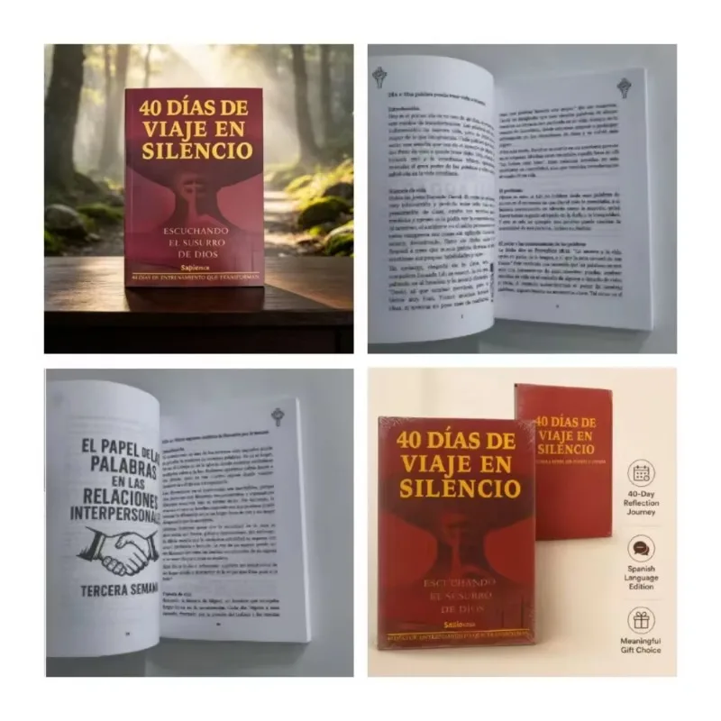 New Model 40 Days of Silent Travel Listening To God's Voice Spanish Language Books