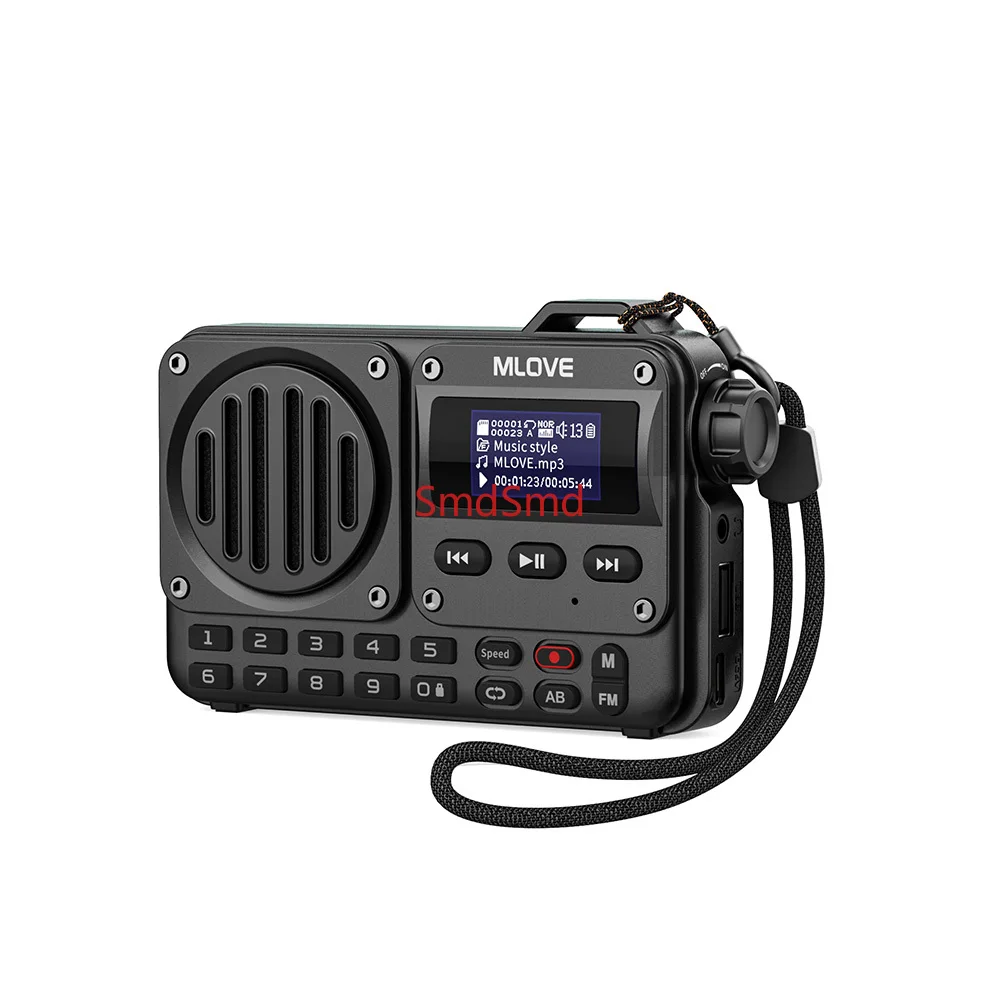 BV800 Super-Portable Bluetooth Speaker with FM Radio,LCD Screen Display, Antenna, AUX Input, USB Disk, TF Card, MP3 Player
