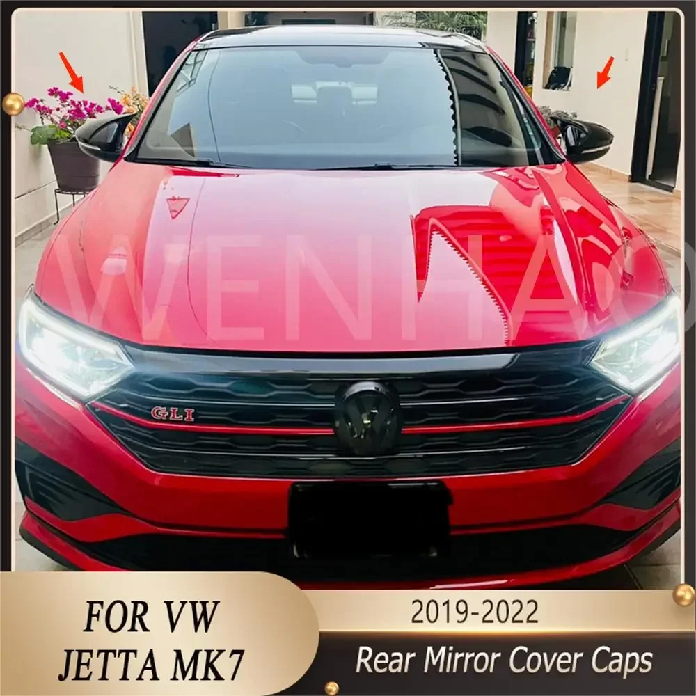 2 sztuki błyszczących osłon lusterek wstecznych do VW Jetta MK7 S/SE/SEL/GLI/R-LINE 2019-2022 Akcesoria