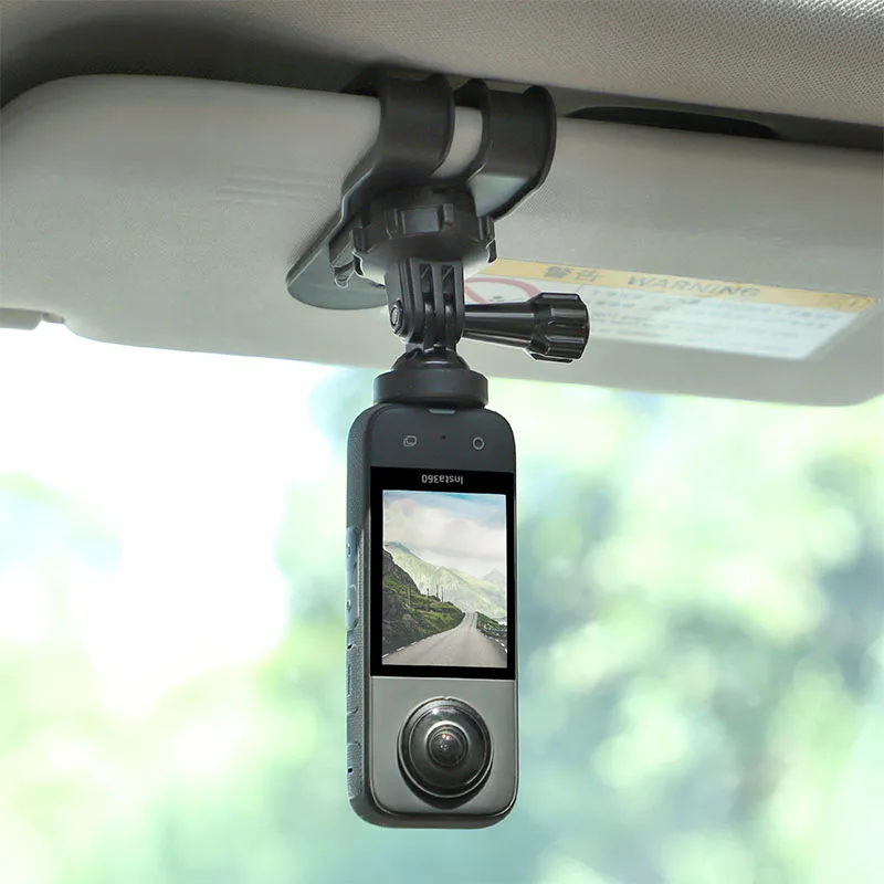 VOLODYMYR Car Sun Visor Mount Quick Clip Sun Visor Mount with Universal J Hook for GoPro Hero 13 12 11 Insta 360 X5 X4 OSMO Nano