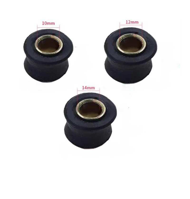Imagem -04 - Rear Shock Absorber Rubber Sleeve Almofada Anel de Borracha Motocicleta Bucha Scooter Elétrica 10 mm 12 mm 14 mm Pcs