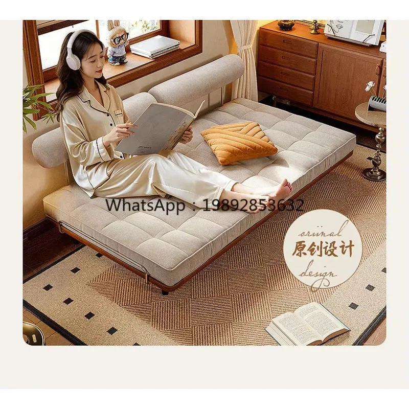 

LYY Living Room Bedroom Dual-use Sofa Bed Small Apartment Space-saving Movable Cushion Leisure Sofa Bed