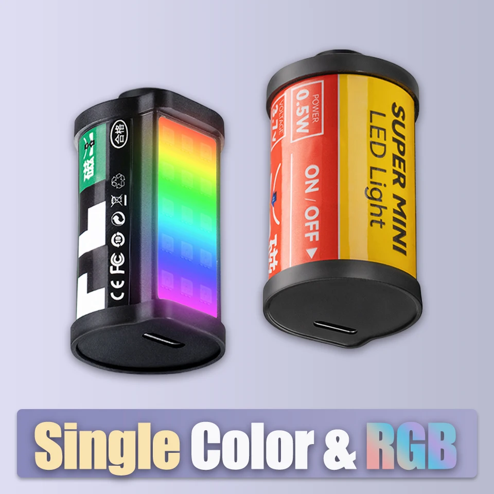 TTArtisan Mini Magnetisch LED-lampje voor camera lens fotografie vlog live streaming met cold shoe mount RGB invullicht CRI 95+