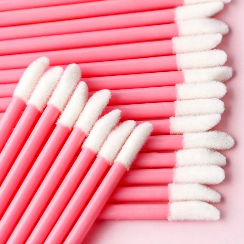 5/50/100 個リップブラシ使い捨て化粧品リップブラシ口紅リップグロスワンドクリーナーアプリケーターアイシャドウメイクブラシツール