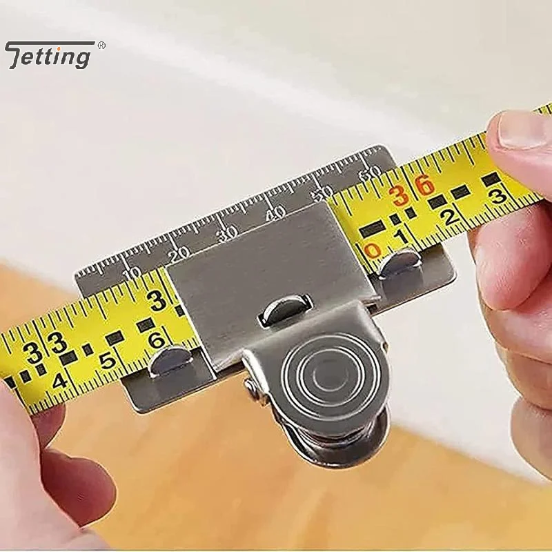 1/2/3/4Pcs Metal Measuring Tape Clip Holder Precise Measuring Tool For Woodworking Positioning Easy To Mark Scribing Drawing