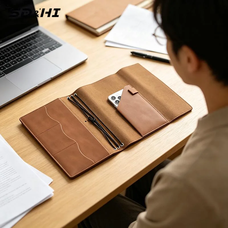 Refillable Notebook Organizer Compact Crazy Horse Leather Binder Vintage Journal Cover Vintage Loose Leaf Notebook For Hobby