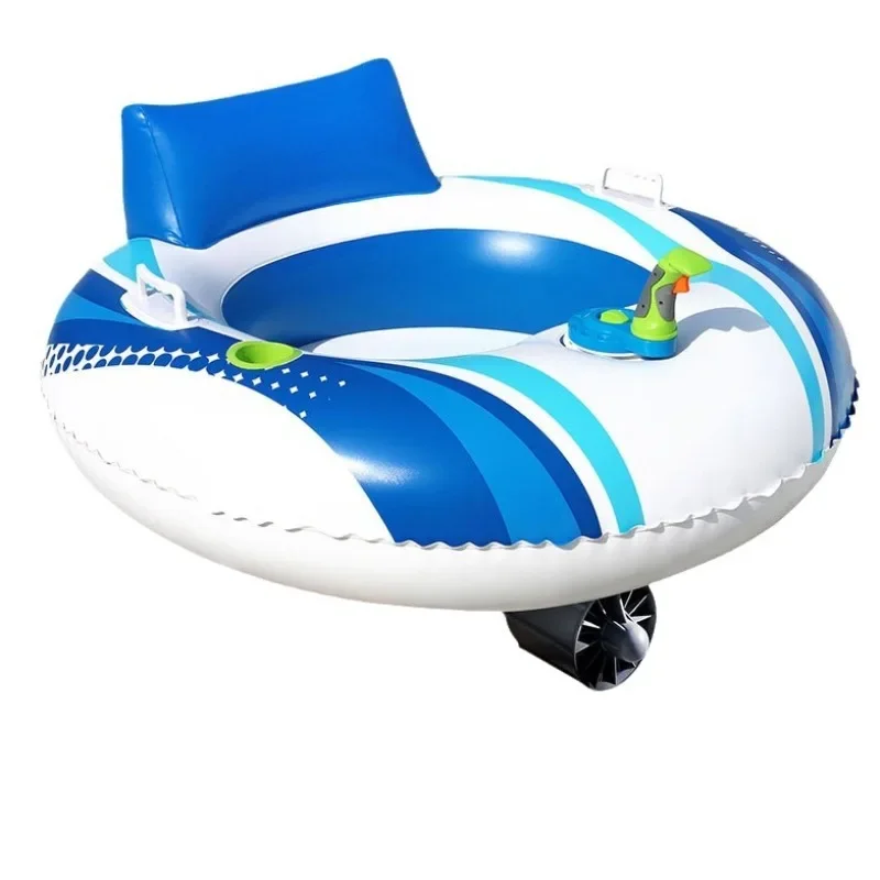 

Electric inflatable swimming ring floating recliner battery powered inflatable motorboat built-in motor