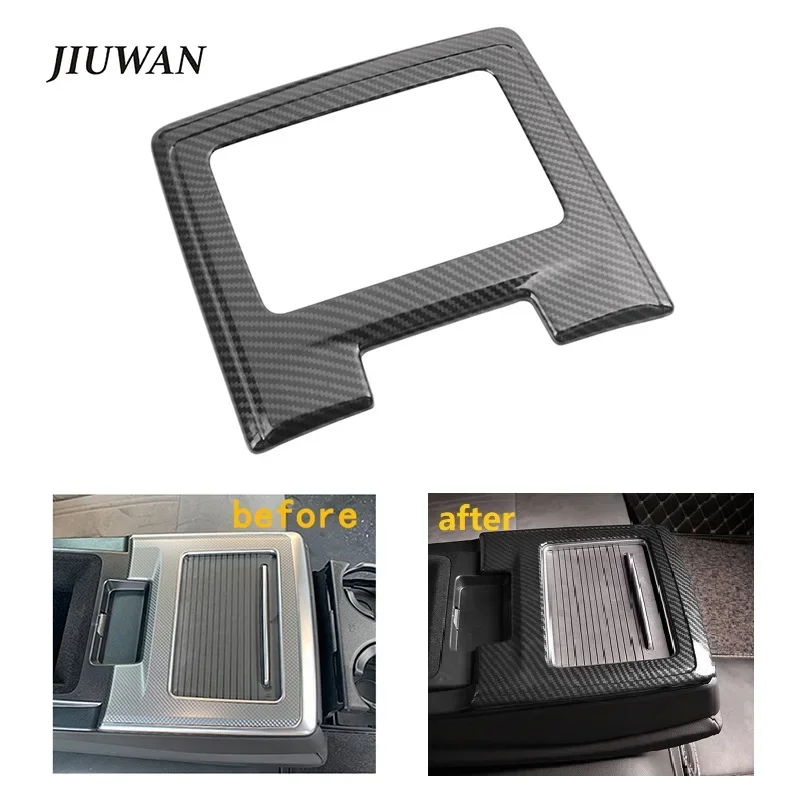 Car Rear Seat Storage Box Cover Trim Water Cup Holder Frame Strip Fit For Audi A6 C8 2019