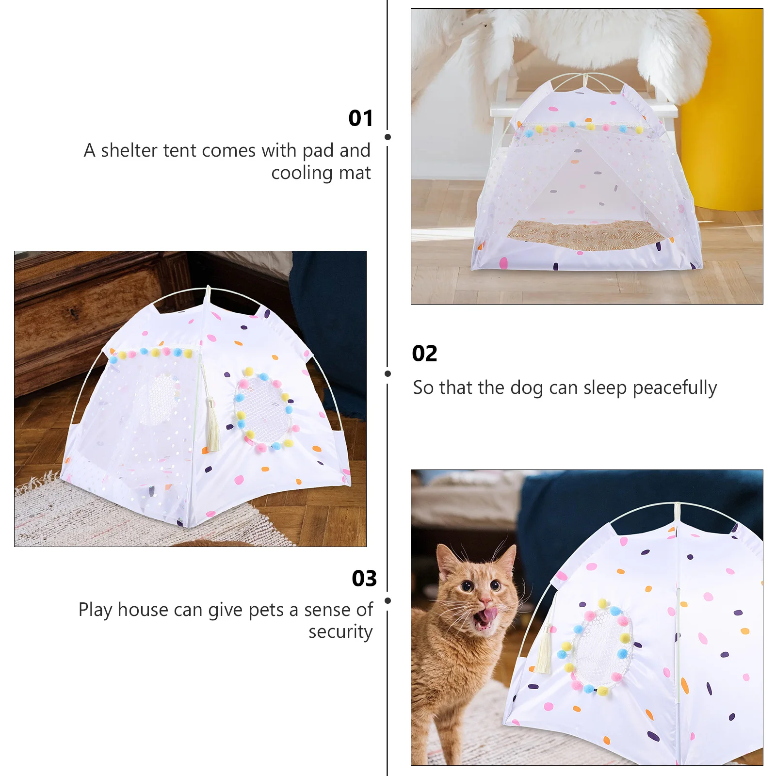 

Pet Beds Cat Nest Dog Shelter Mat Waterproof Polyester Supply Travel