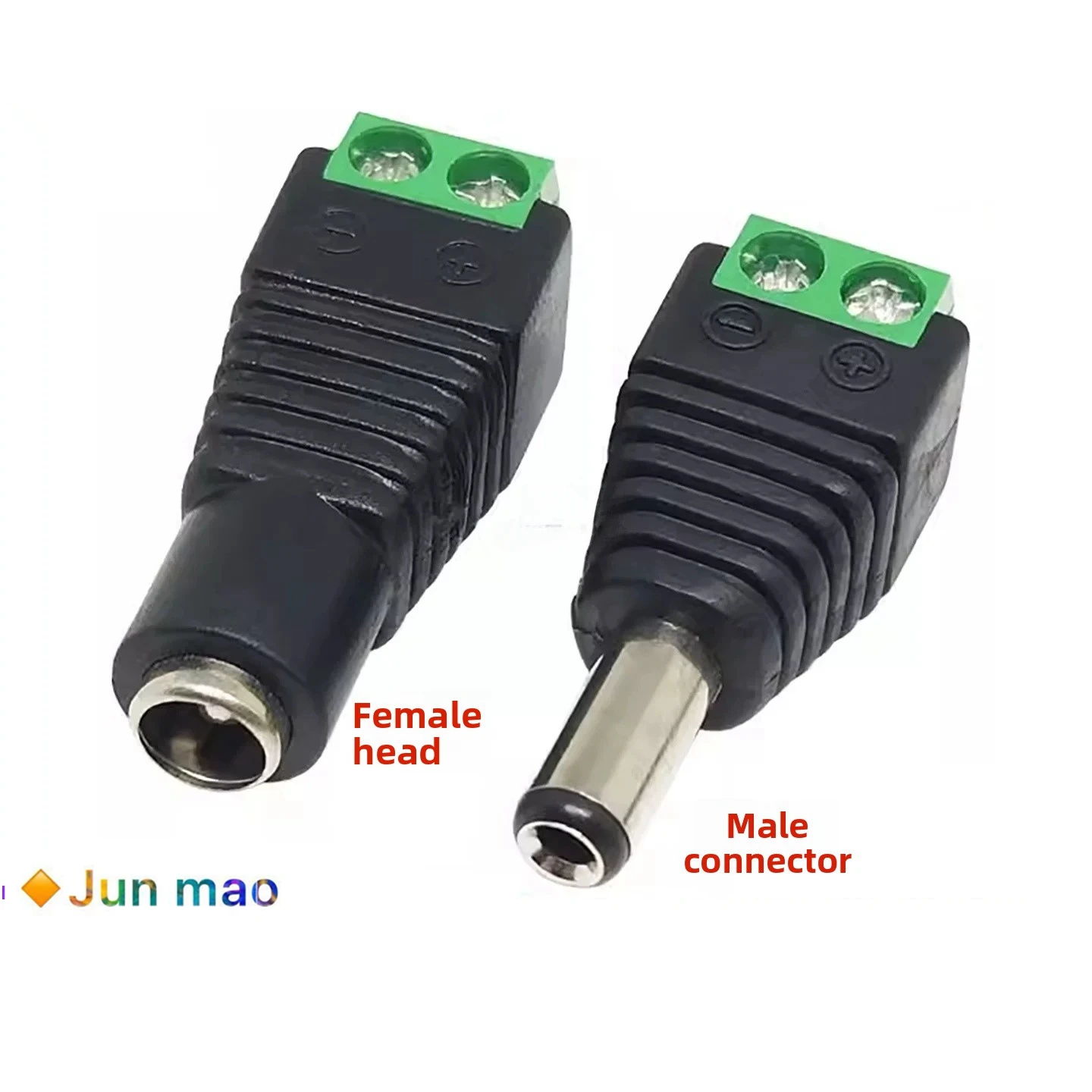 4PCS Welding free DC plug 5.5 * 2.1/2.5 male female power interface female base monitoring camera press type
