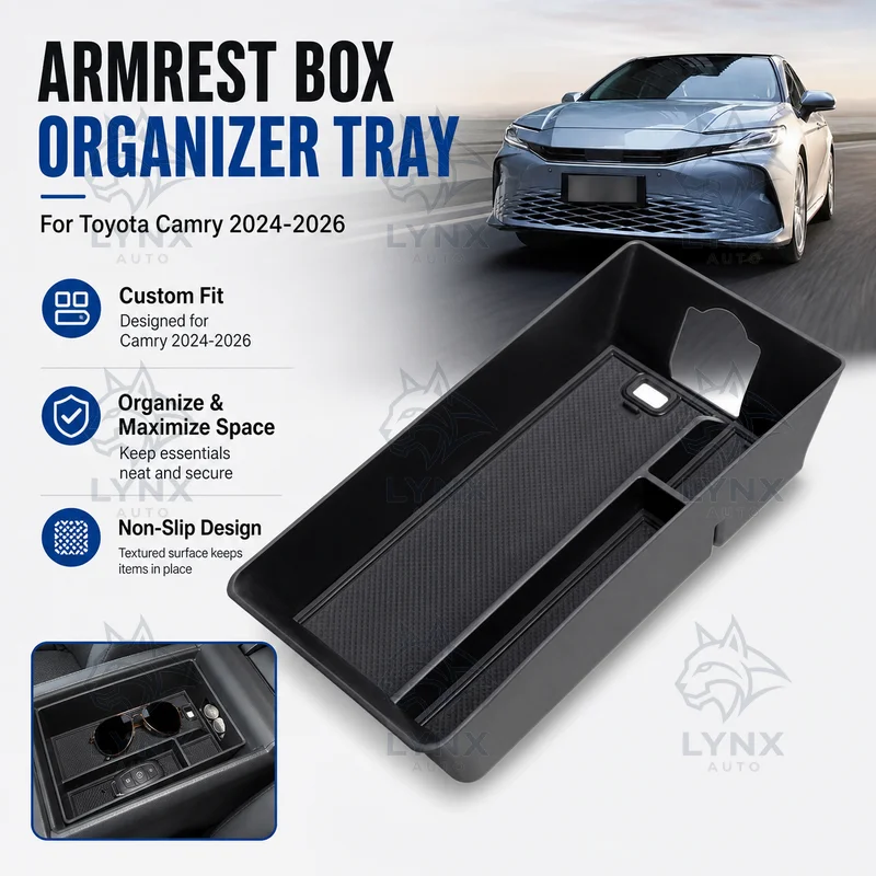 For Toyota Camry 2024-2026 Armrest Box Storage Organizer Center Console Insert Tray Automotive Interior Modification