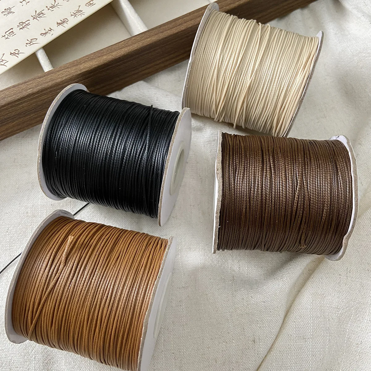 0.5-2.5mm Waxed Cord Wax Thread Imitation Leather String for DIY Bracelet Necklace Handmade Jewelry Making Supplies