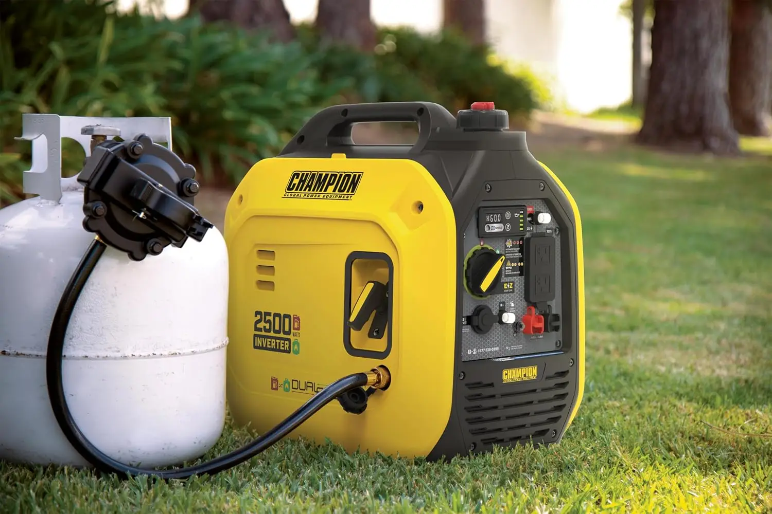 2500-Watt Dual Fuel Portable Inverter Generator with Quiet Technology and CO Shield