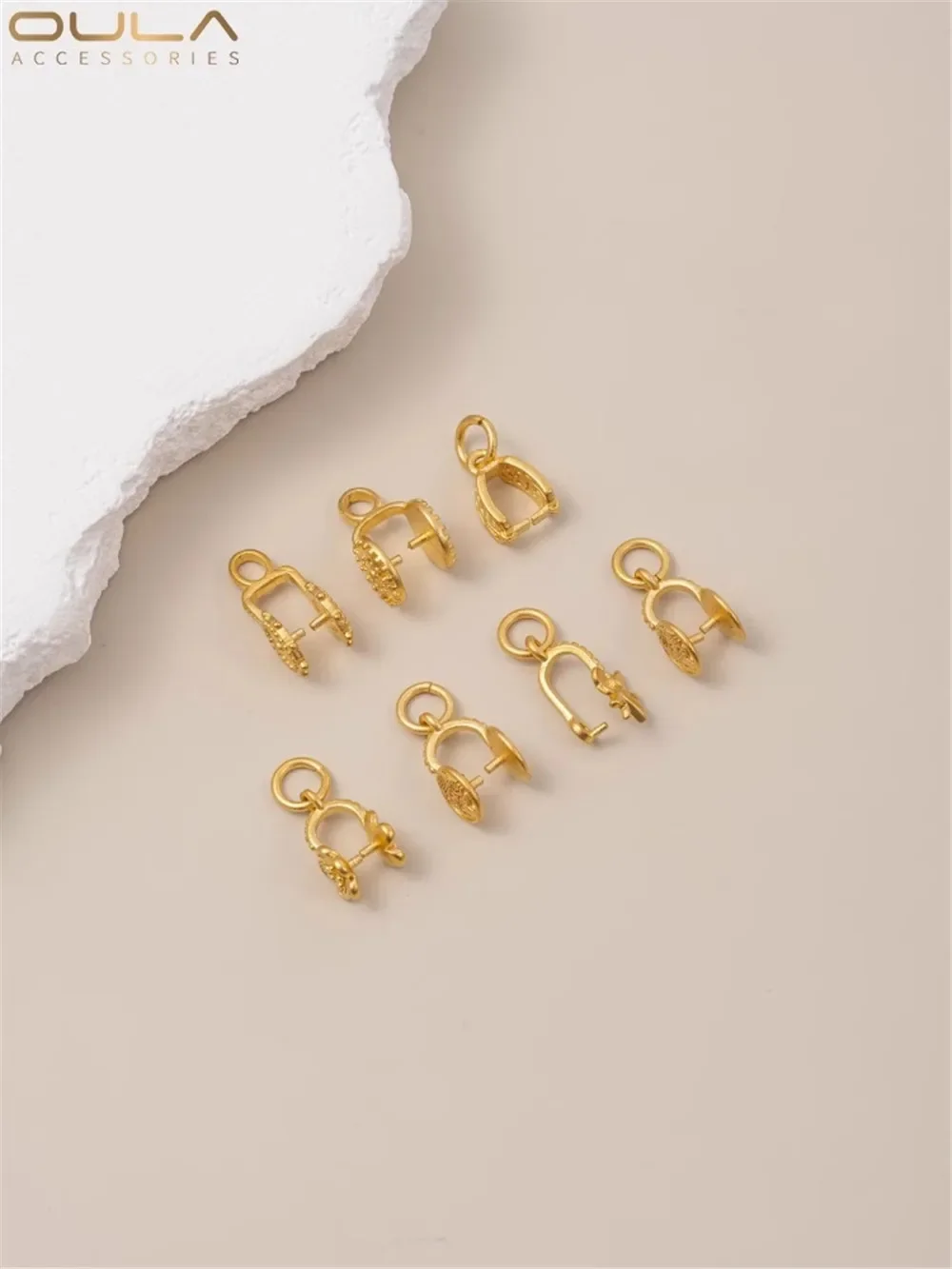 

Sargent Peach Blossom Blessing Character Bow Melon Seed Buckle Safe Buckle Necklace Pendant Buckle Diy Claw Pendant Buckle