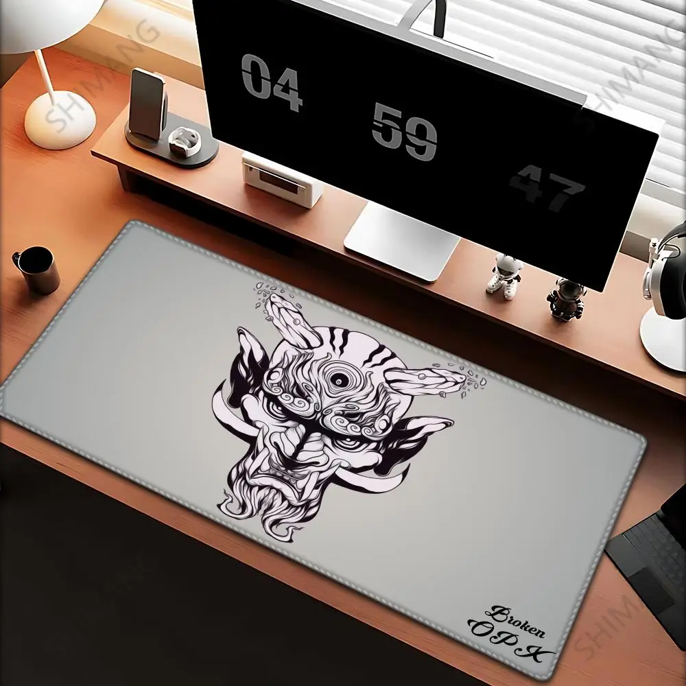

Oni Style Mouse Pad XXL Rubber Oni Large Mousepad Gamer Non-Slip Art Desk Mat Computer Laptop Pads 90x40cm Keyboard Mats