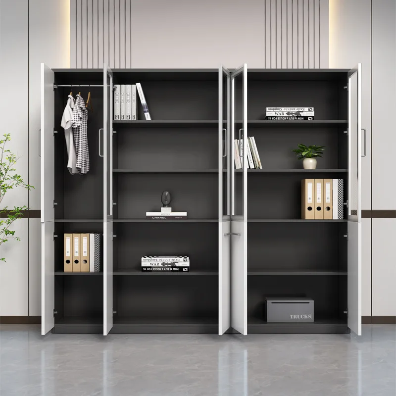 High-end file cabinet office storage floor cabinet simple modern boss table matching bookcase