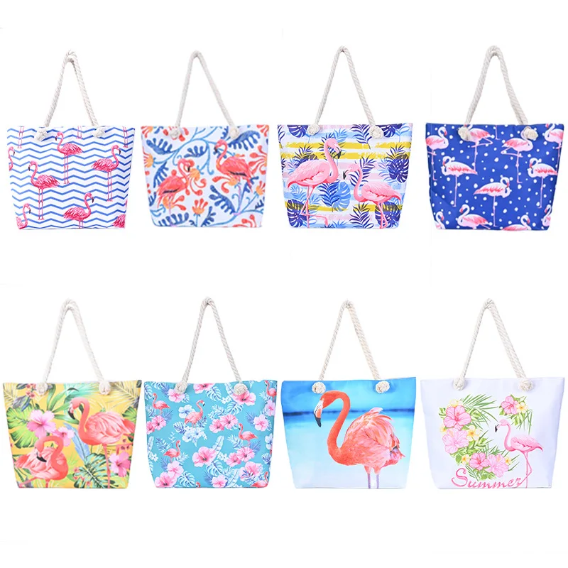 Outdoor Canvas Beach Bag Swimming Storage Bag Large Capacity Shoulder Bag Picnic Tote Bag Women Beach Tote Handbag Shopping Bag