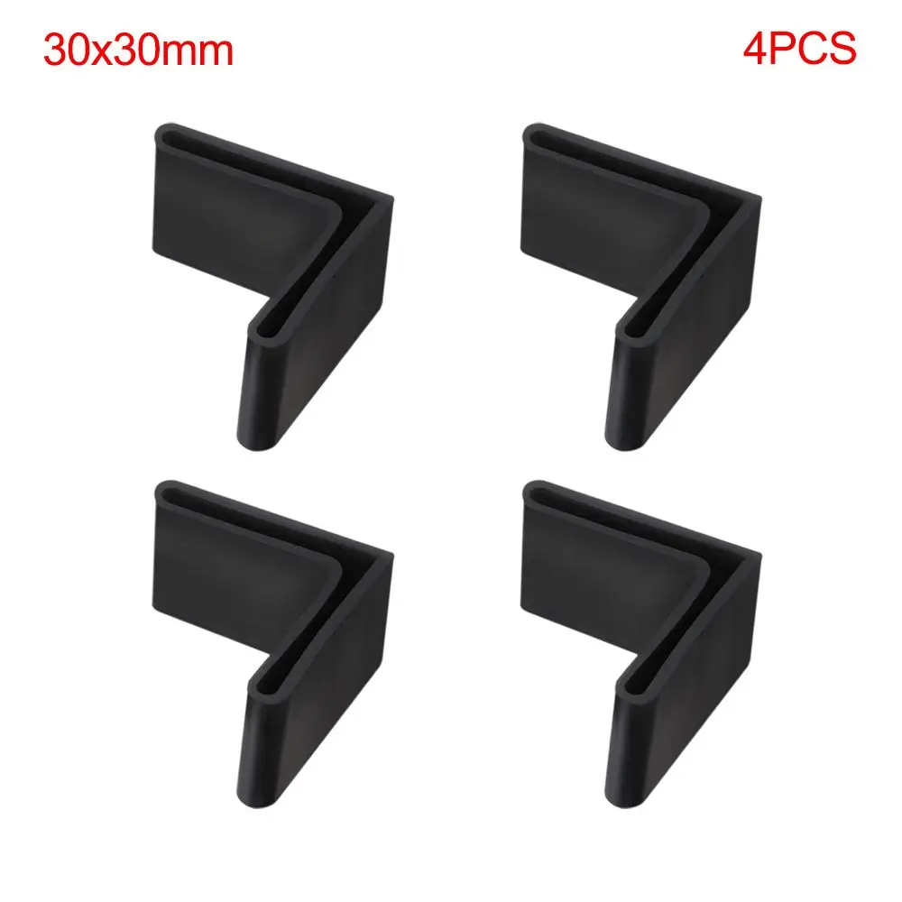 4PCS Slotted Angle Bar Iron Bed Shelf L Type Foot Cover Foot Pad Protective Rubber Sleeve Rubber Base