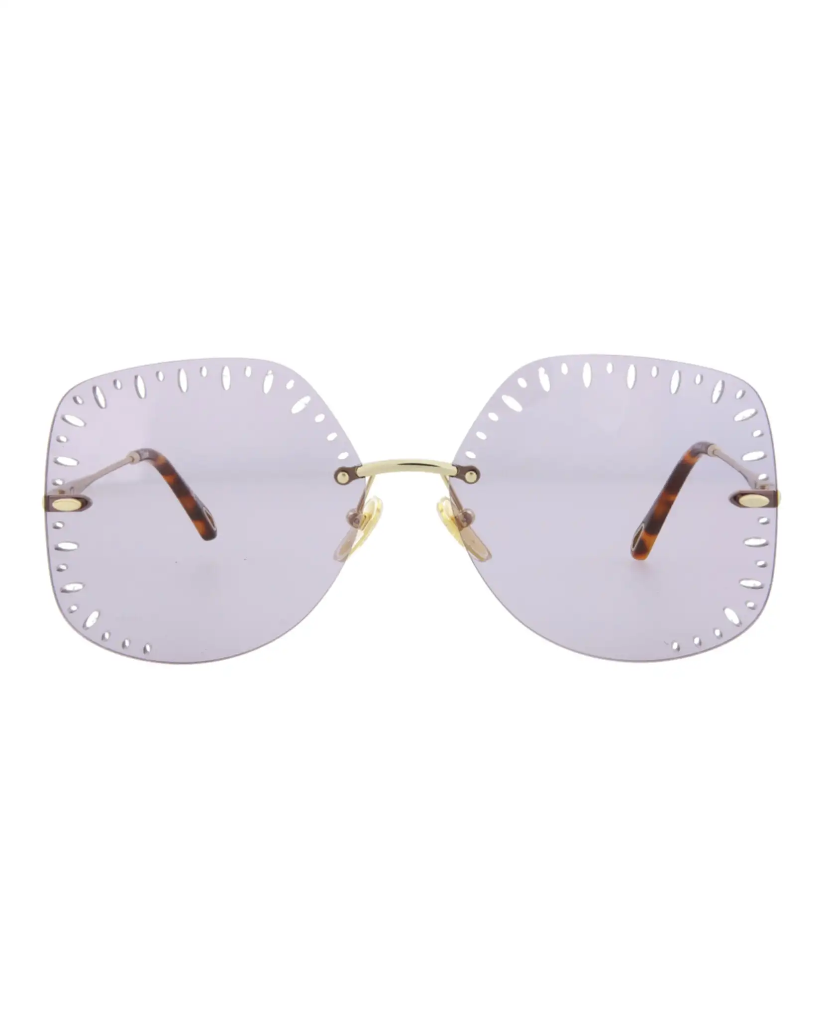 Chloé YSE Square-Frame Metal Sunglasses CH0111S-30012464-004