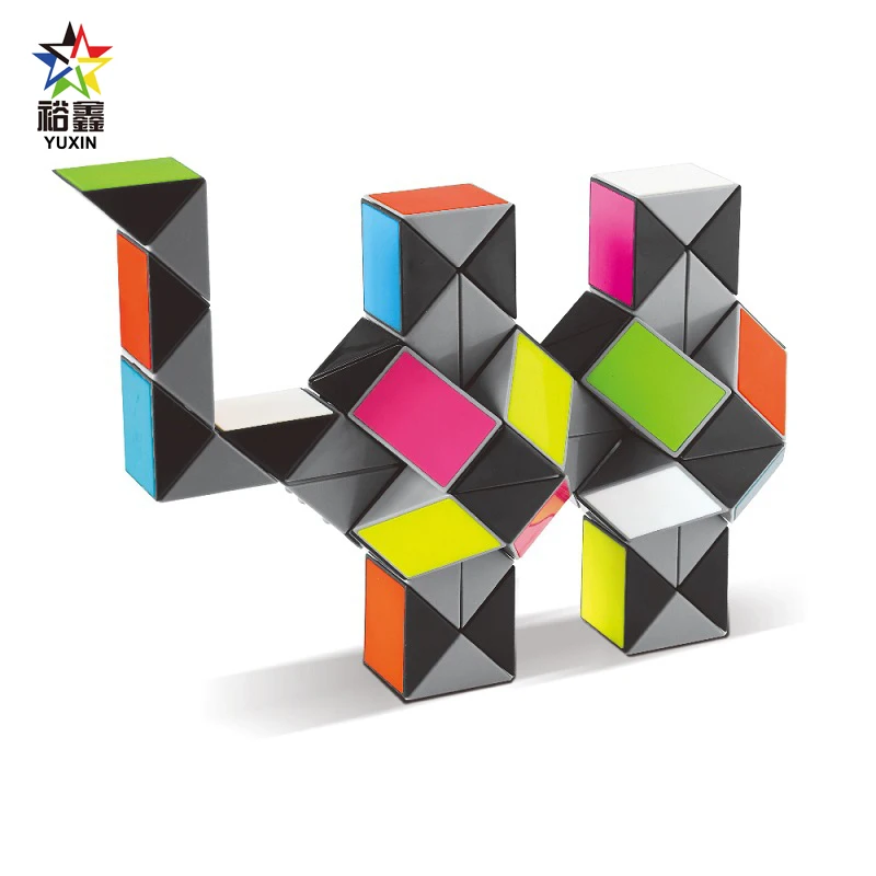 Yuxin 3d Kleurrijke Modellering Magische Liniaal 72 Segmenten Slang Twist Kubus Puzzel Kind Educatief Speelgoed Voor Kinderen 94Cm