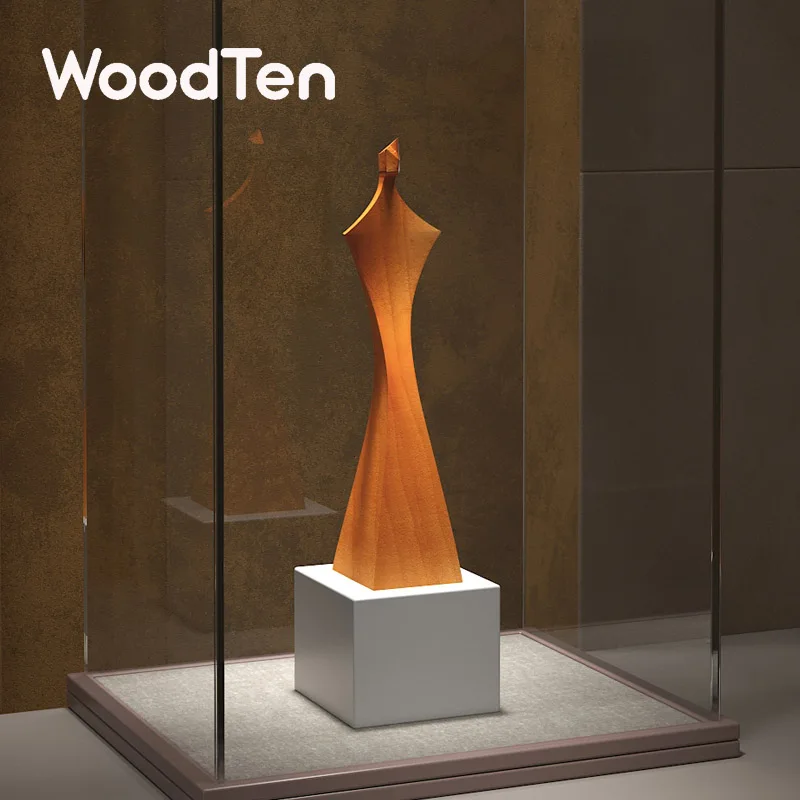 WoodTen Jewelry Display Stand High-End Design Necklace Holder Mannequin Neck Display Prop Chest Portrait Jewelry