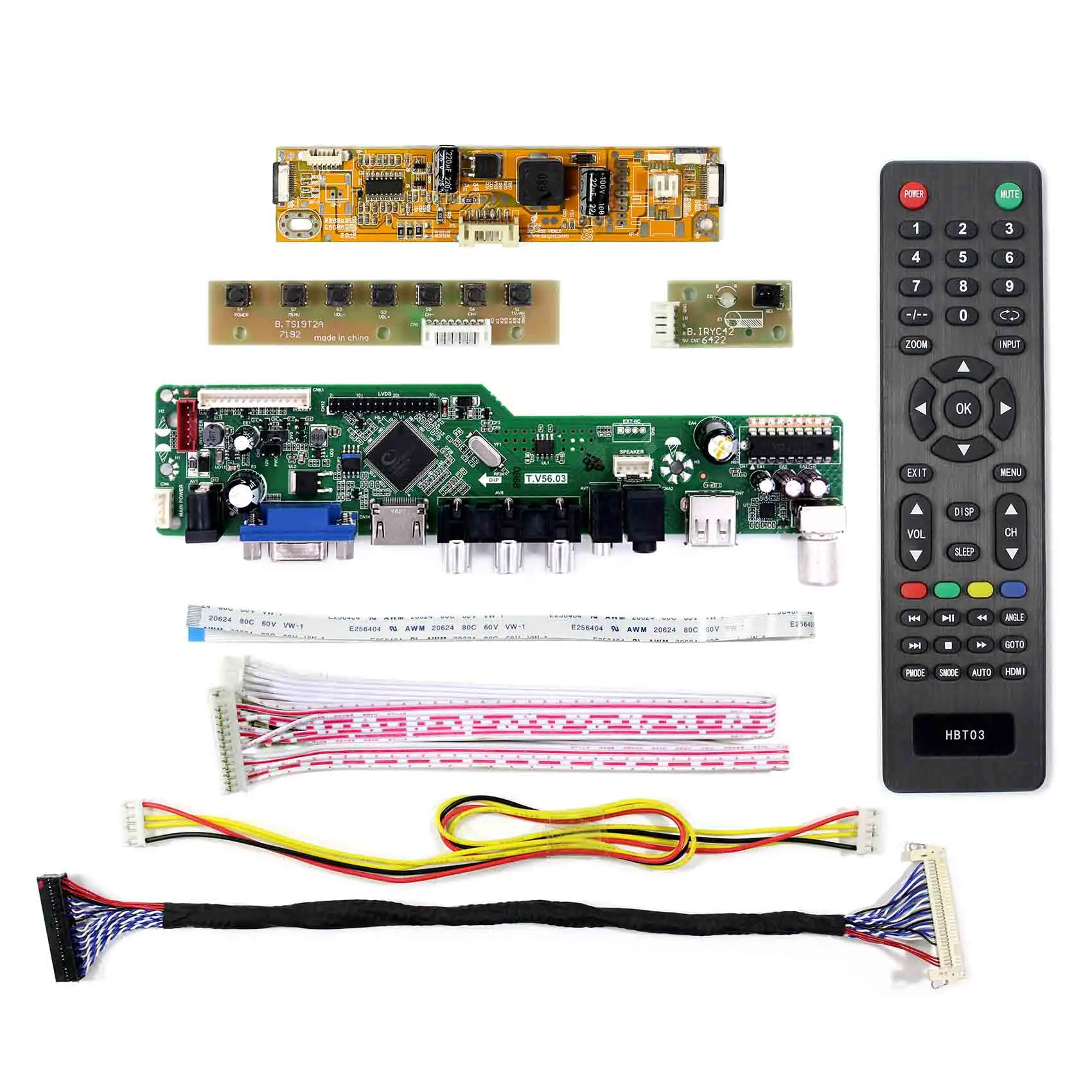 HD-MI VGA AV USB Input  LCD Controller Board  For 23.6inch V236H1-LE2  M236H3-LA3 LCD Screen