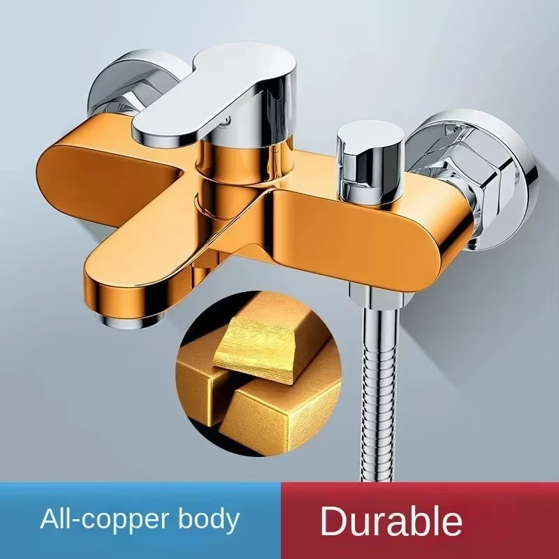 1pc Bathroom Triple Shower Faucet Hot And Cold Water Bath Mixer Bathtub Tap Brass Bathroom Fixture Brass Shower Faucet