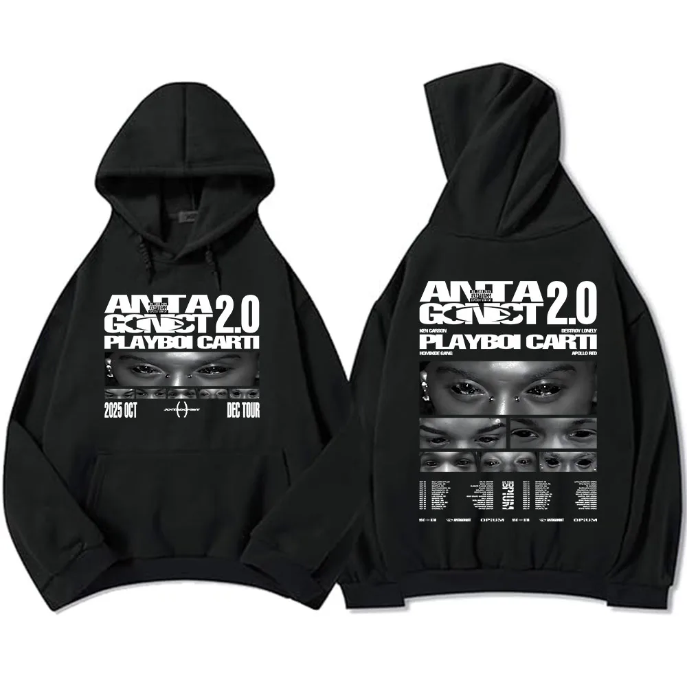 

PLAYBOI CART ANTAGONIST TOUR 2025 Hoodies Fashion Unisex Streetwear Hip Hop Men Women Clothing Graphic Print Sweatshirt Male Top