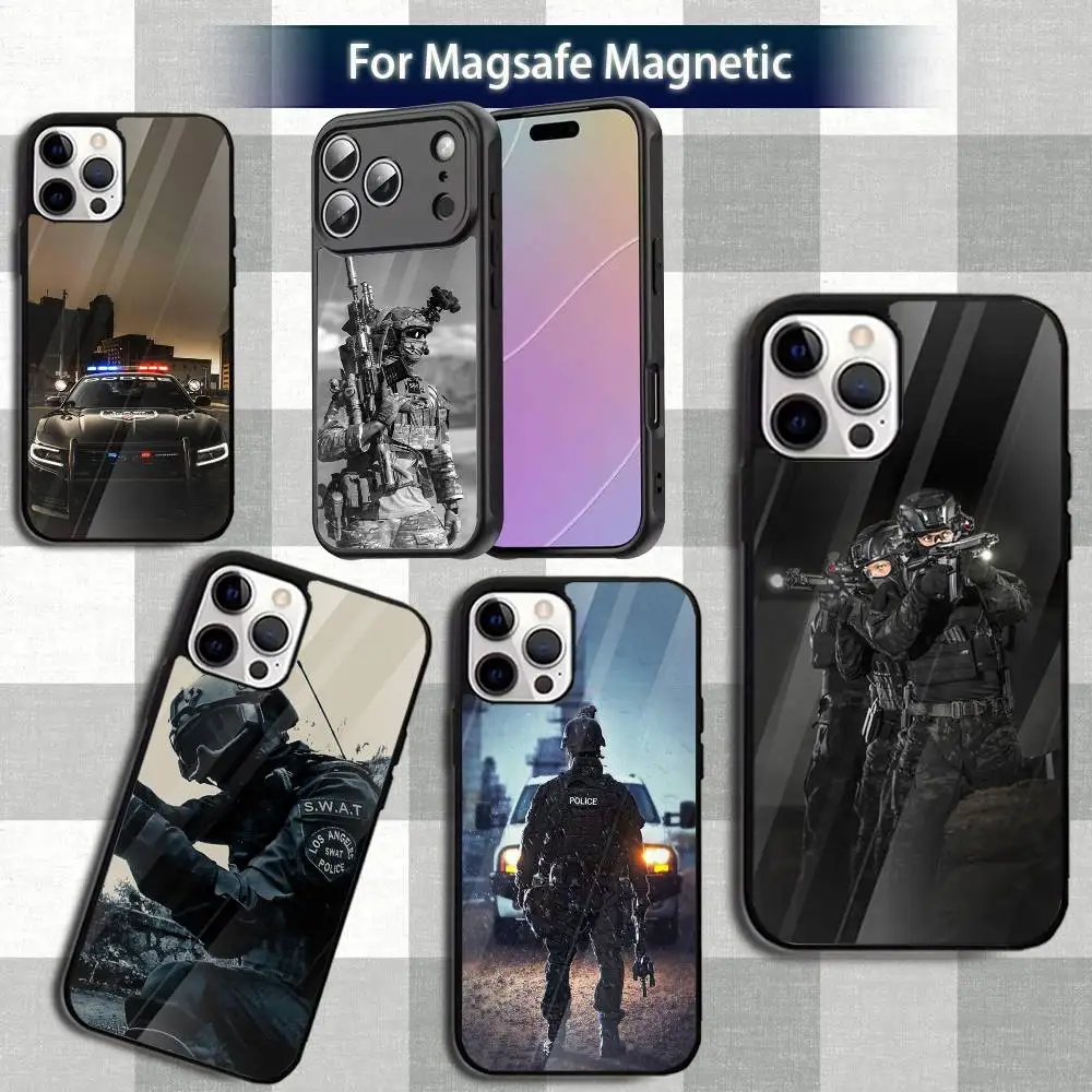 

Police F-FBI S-SWAT-es Phone Case For iPhone 13,12,15,17,11,16,14,Pro,Max,Plus,Mini,Magsafe,Magnetic Wireless Charging Case