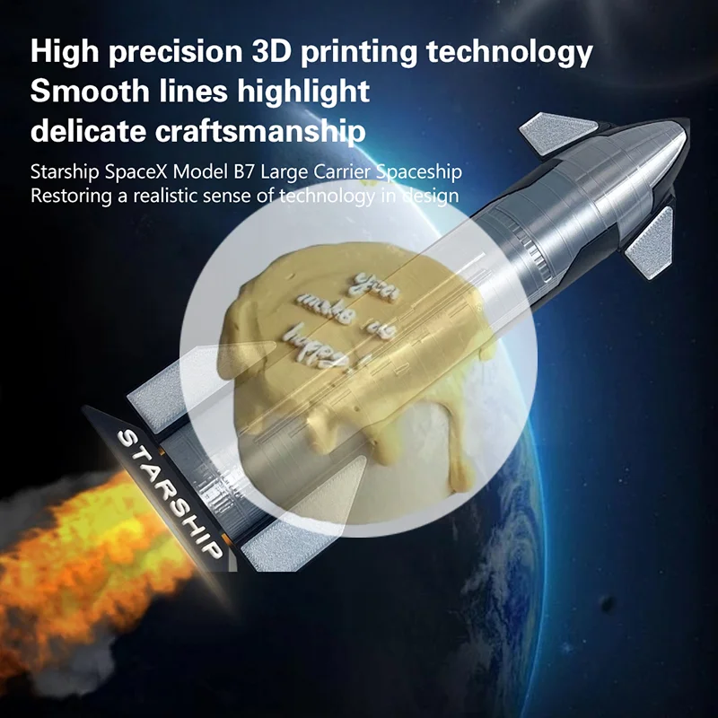 

Модель космического корабля SpaceX, 1 шт., премиум-класса, украшение для рабочего стола, коллекционная игрушка для детей и взрослых, подарок