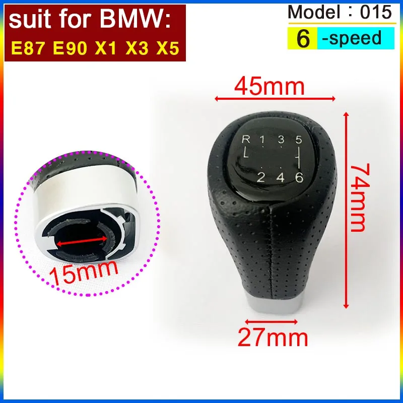 Gear Shift Knob For BMW 1/3 Series E83 E46 E34 E87 E90 X1 X3 X5 5/6 Speed Shifter Lever Stick Handball Internal Parts