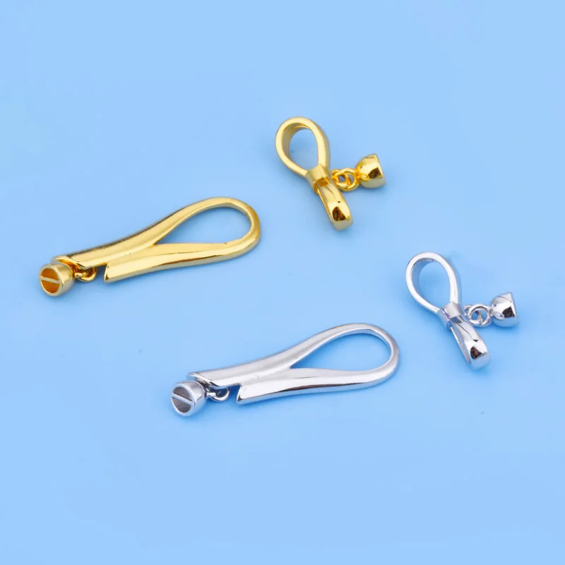 

S925 стерлингового серебра с бантом, жемчужная пряжка, браслет, ожерелье, пряжка ручной работы, сделай сам, соединительная пряжка, аксессуары