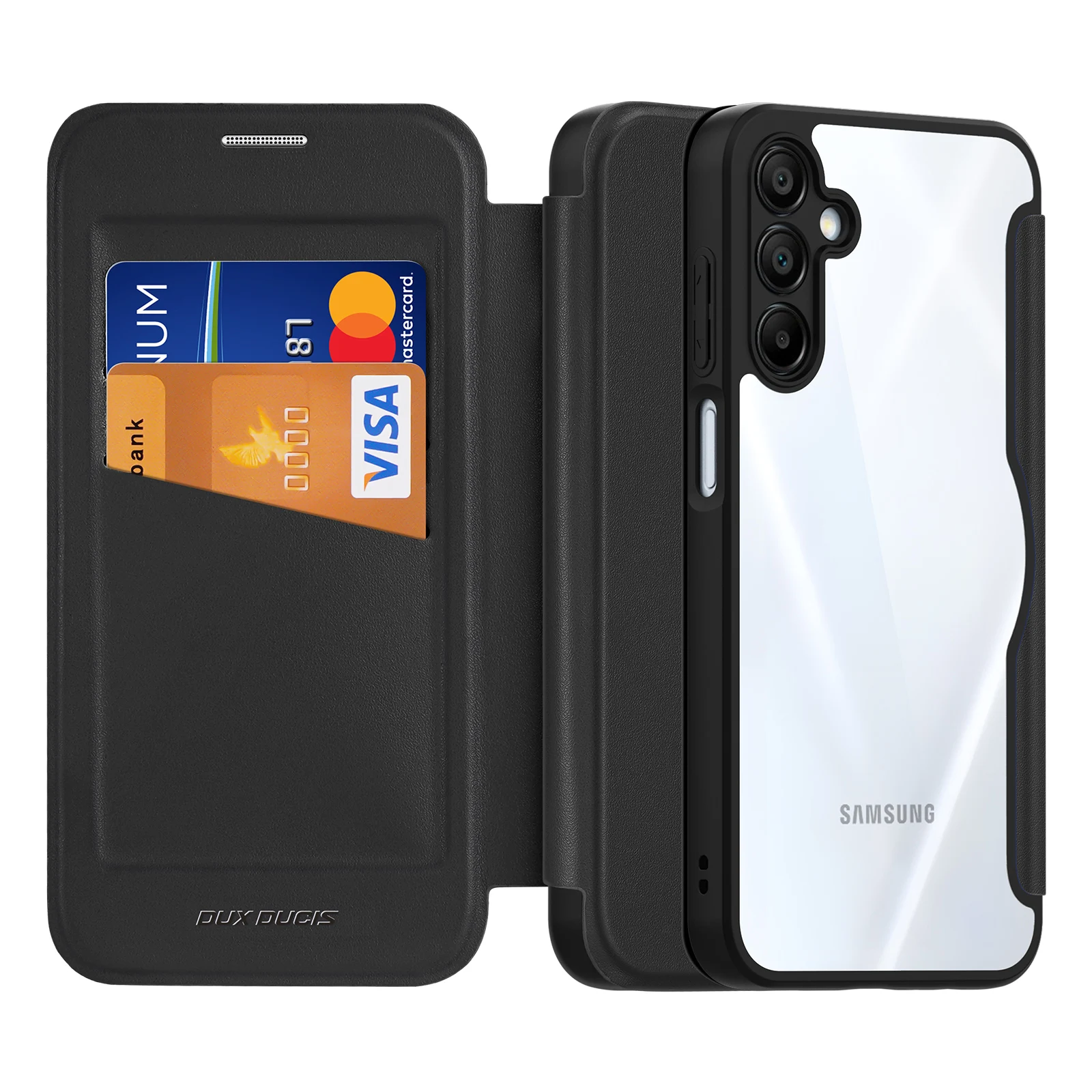 DUX DUCIS Folio Case for SAMSUNG A15 5G,A35 5G,A55 5G,A16 5G/45 with Wallet Transparent Back Cover