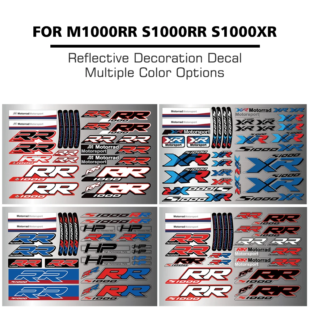 

Motorcycle Decals Moto Body Helmet Fuel Tank Reflective Decoration Stickers For M1000RR S1000RR S1000XR M 1000 RR S1000 XR