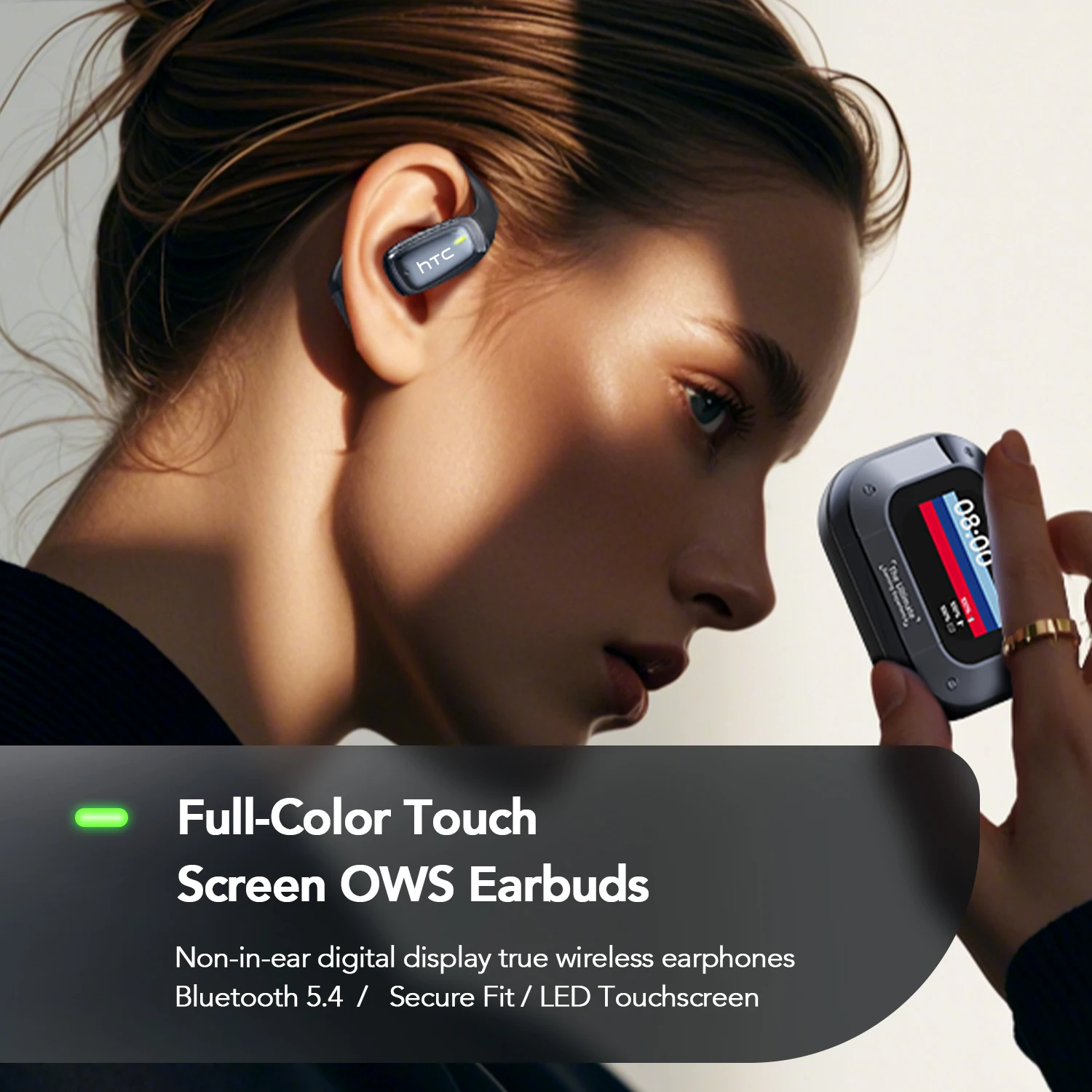 HTC NE25 Bluetooth V5.4 Kopfhörer Drahtlose LED Digital Display Kopfhörer Rauschunterdrückung Headset Neue Super Long Endur – Detail 1