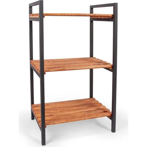 Blue Trend Wood and Metal Multi-Purpose Shelf Bookcase Kitchen and Bathroom Rack Shoe Upper