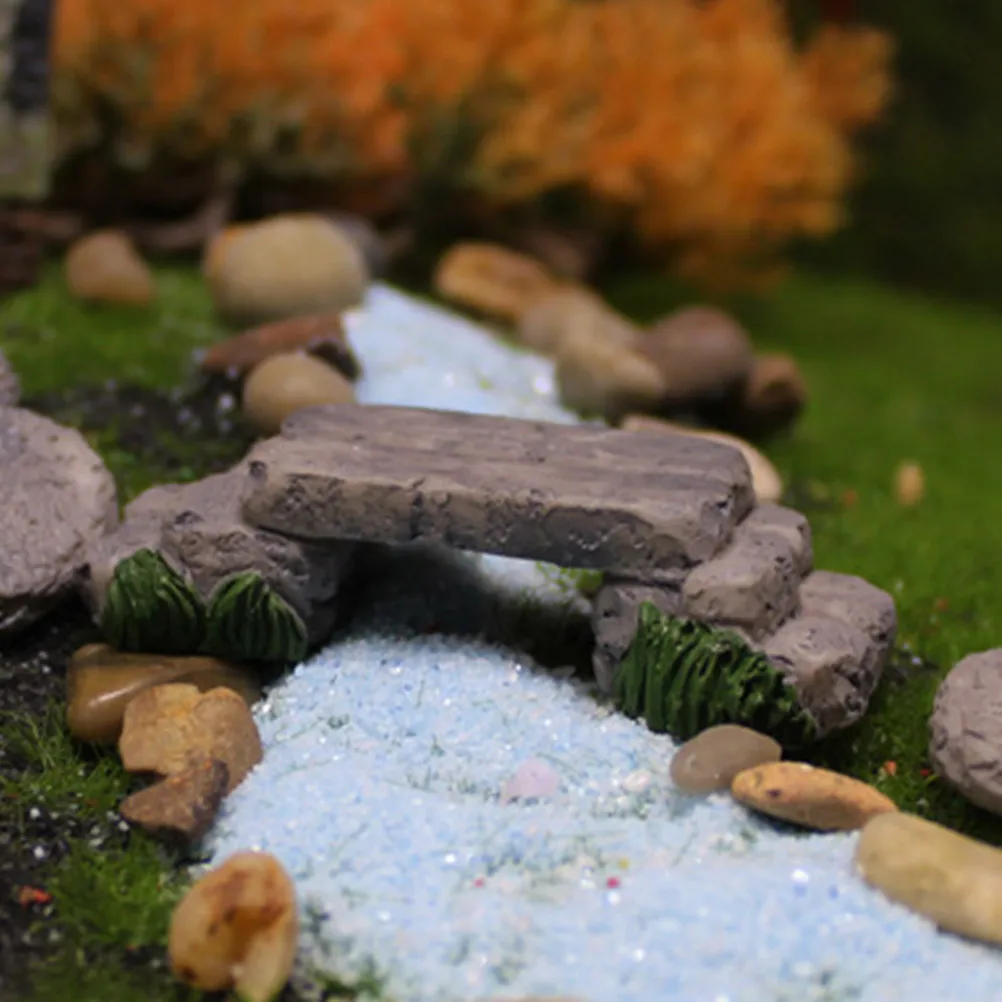 

1Set Mini Stepping Stone Creative Miniature Bridge Garden Patio Decoration DIY Bonsai Micro Landscape Accessory