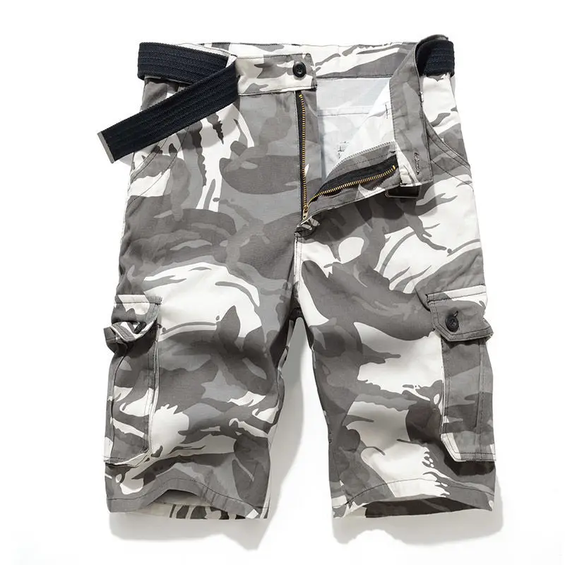 Pantalones cortos tácticos de camuflaje para hombre, Shorts militares de gran tamaño, moda urbana, entrenamiento deportivo al aire libre, novedad de verano