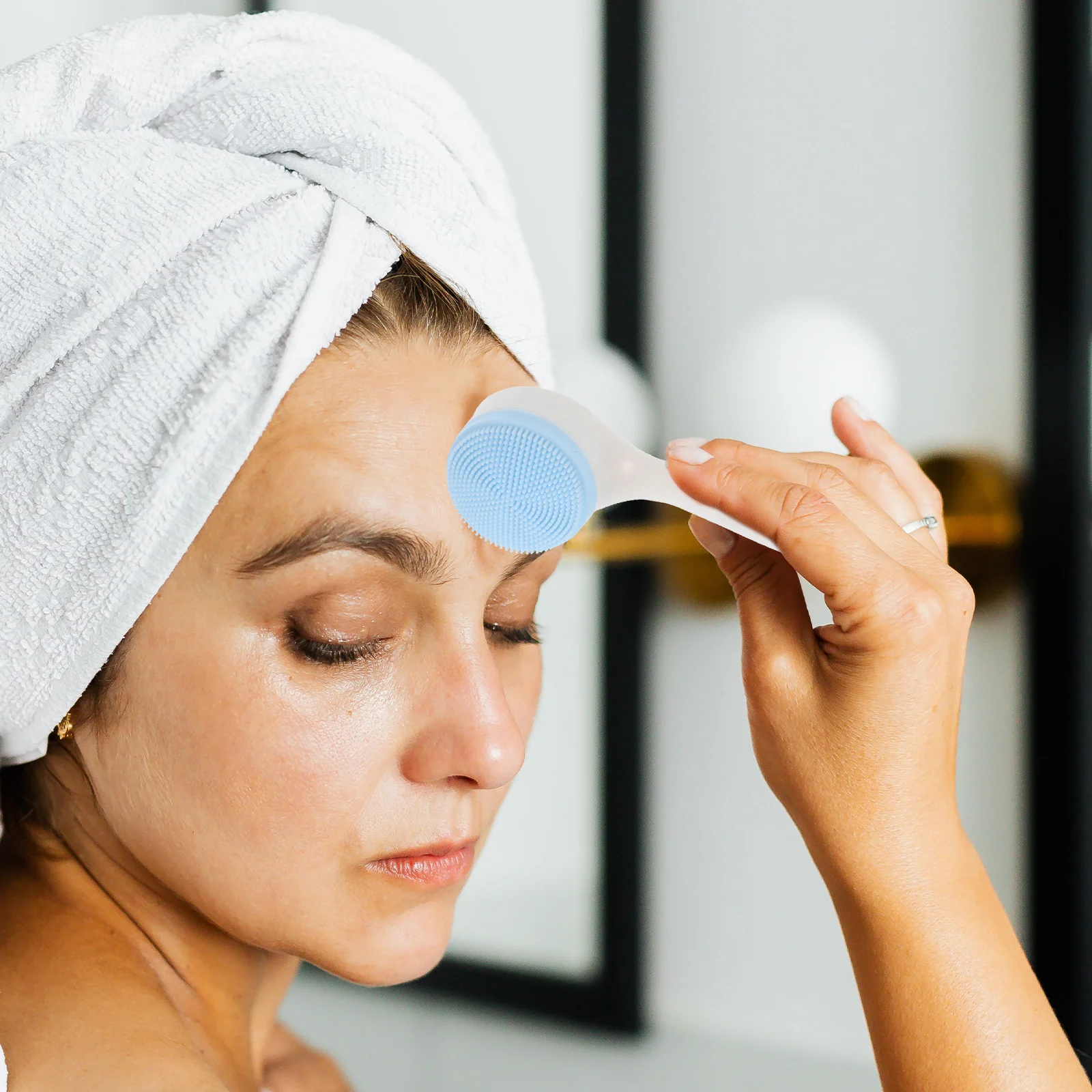 2 szt. Szczoteczka do twarzy silikonowa do oczyszczania skóry, delikatny peeling, narzędzie do masażu dla skóry wrażliwej, niemowląt, nastolatków, dorosłych, unisex