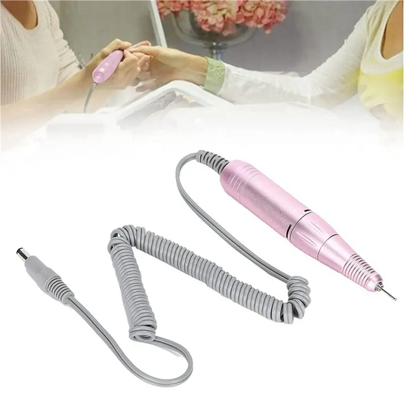 DT19-2X Electric Nail Drill Handle 35000RPM Nail Arts Drill Hand File Polish Grind Machine Manicure Drill Accessory Pink