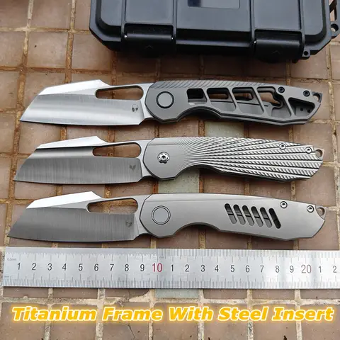 2026 STR Front Flipper Titanium Handle Ceramic Bearings Pocket EDC Tool Camp Hunt Outdoor 154CM Steel Blade JUFULE Folding Knife