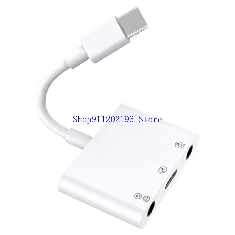 P82A 3 في 1USB C إلى كارت الصوت Type-C محول صوت ستيريو خارجي محول التوصيل والتشغيل لا حاجة للسائقين محول 3 #3