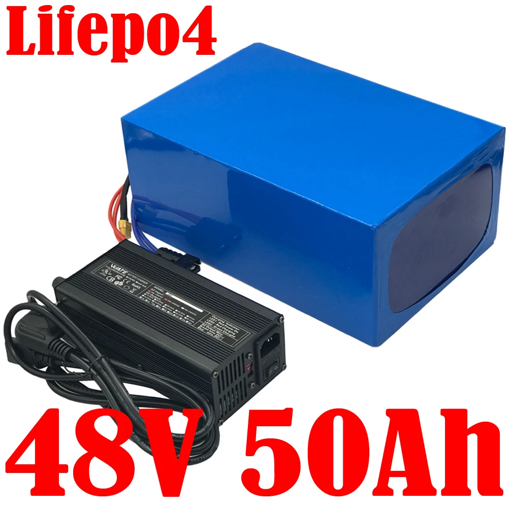 48V Battery 48v 50ah lifepo4 battery 48V Lithium Electric Bicycle Bike Battery For 2000W 1500W 1000W eBike Scooter